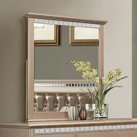 Transitional Mirror with Crystal Inserts